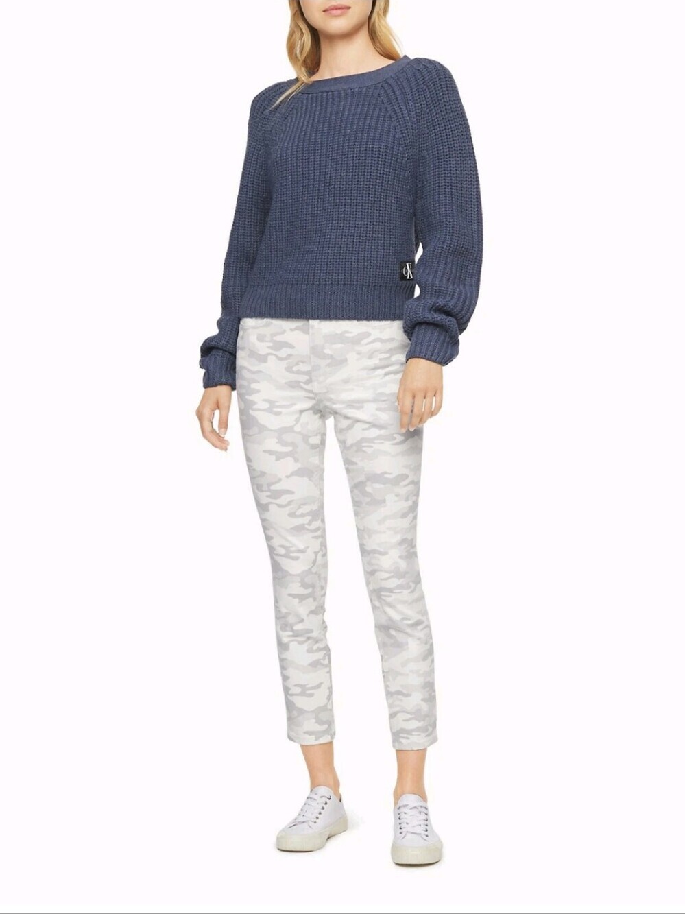 Calvin Klein Jeans Women's Light Gray & White Camo Stretch Jeans - Size 29 BNWOT